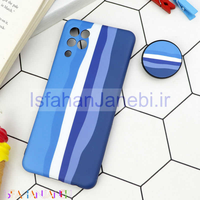 اصفهان جانبی-قاب طرحدار مات IMD + پاپ سوکت Samsung Galaxy A22 4G