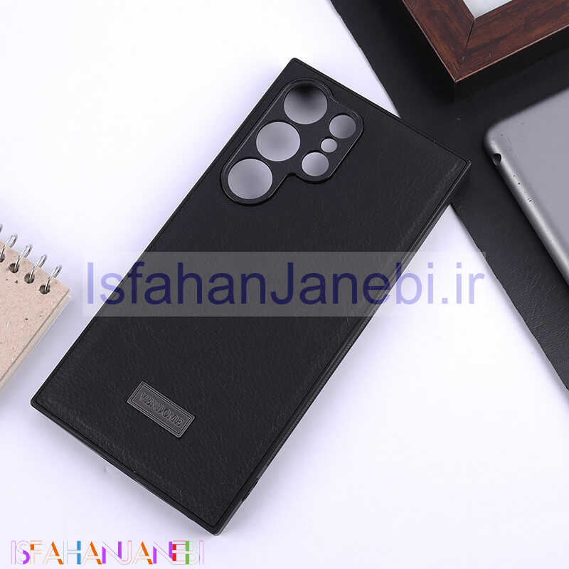 اصفهان جانبی-قاب چرمی Vendome سامسونگ Galaxy S24 Ultra محافظ لنزدار