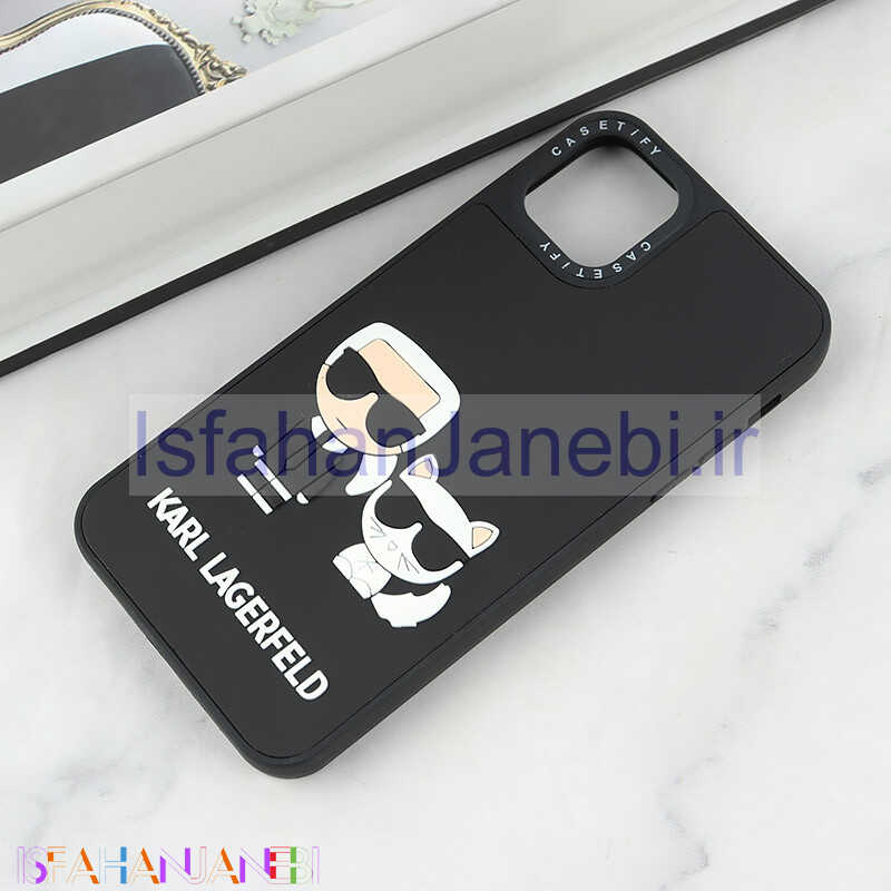 اصفهان جانبی-قاب Casetify آیفون iPhone 11 Pro Max طرح Karl Lagerfeld برجسته