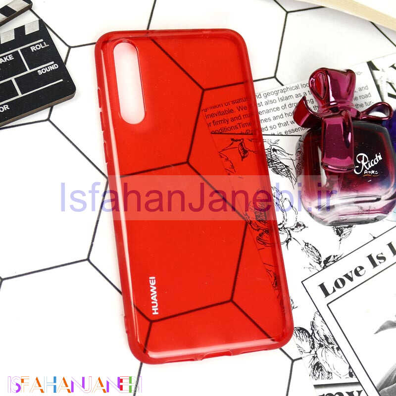 اصفهان جانبی-قاب ژله ای شفاف Huawei P20 Pro قرمز