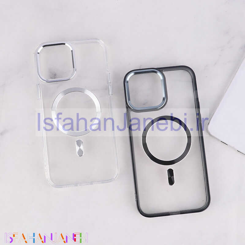اصفهان جانبی-قاب ژله ای مگ سیف آیفون iPhone 13 Pro Max دور محافظ لنز متال
