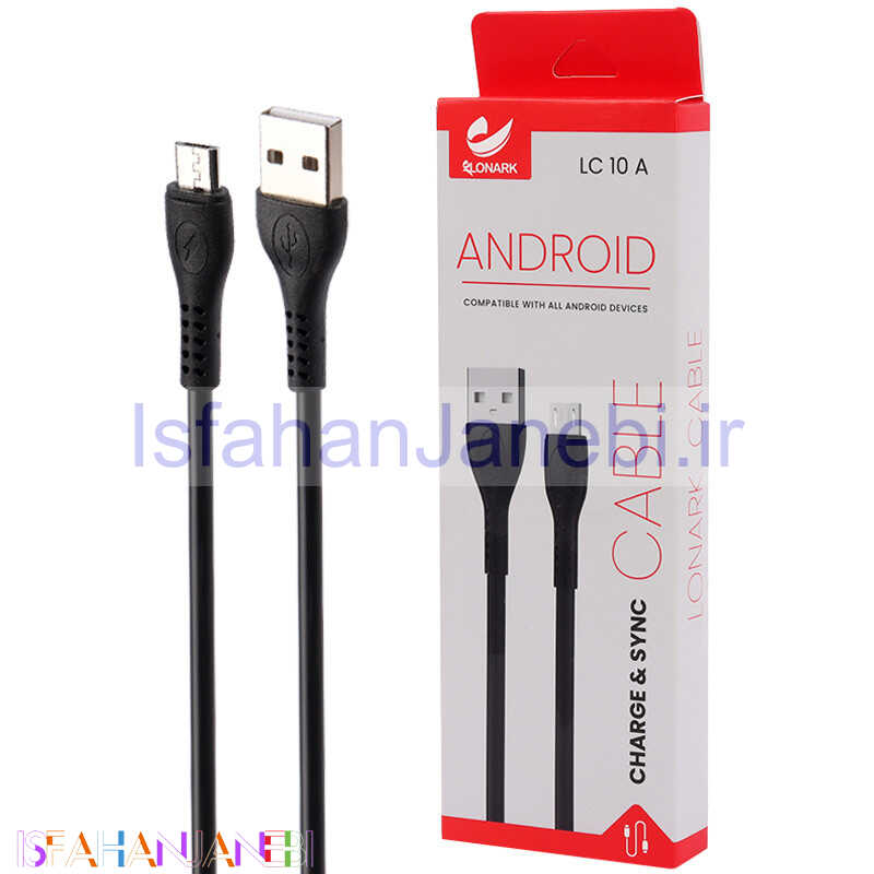 اصفهان جانبی-کابل میکرو یو اس بی Lonark LC10A 2.1A 1.1m