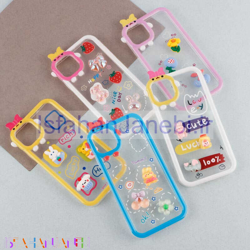 اصفهان جانبی-قاب شفاف فانتزی عروسک برجسته iPhone XS Max