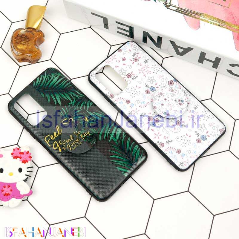 اصفهان جانبی-قاب فانتزی برجسته + پاپ سوکت طرح گل شیائومی Poco M3 سری D