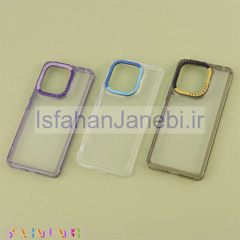 اصفهان جانبی-قاب PC پشت شفاف Lucky Case دور رنگی Xiaomi Redmi Note 13 4G