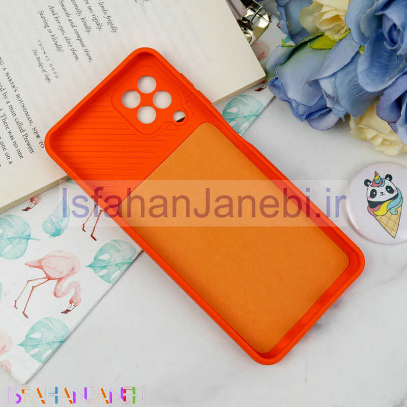اصفهان جانبی-قاب سیلیکونی محافظ لنزدار کشویی Samsung A22 4G