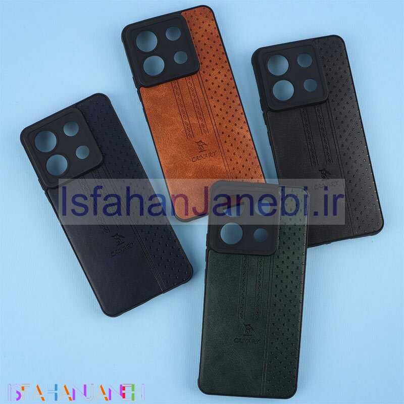 اصفهان جانبی-قاب چرمی Canary شیائومی Poco X6 محافظ لنزدار