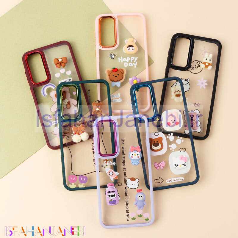 اصفهان جانبی-قاب شفاف متال ایرون عروسکی برجسته Samsung Galaxy S23 FE 5G