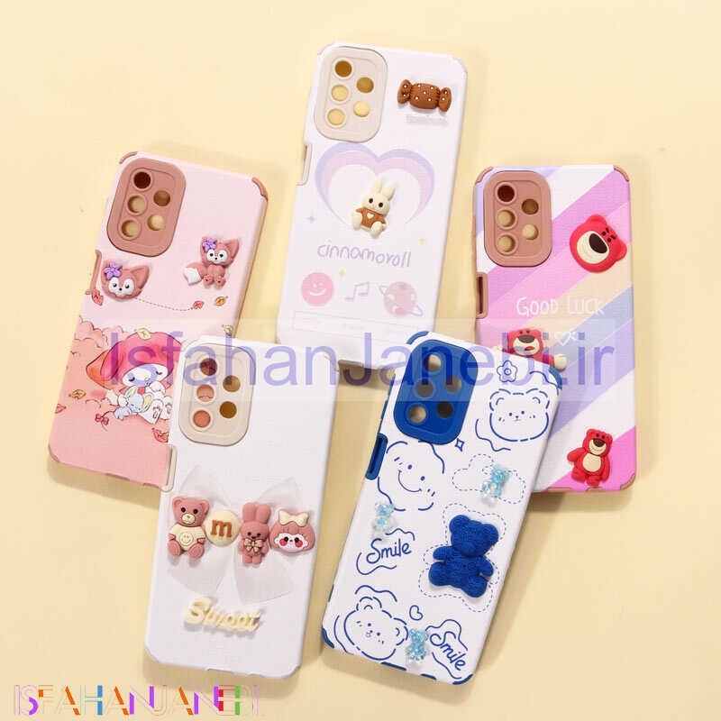 اصفهان جانبی-قاب فانتزی عروسکی خرسی محافظ لنزدار Samsung Galaxy A13 4G