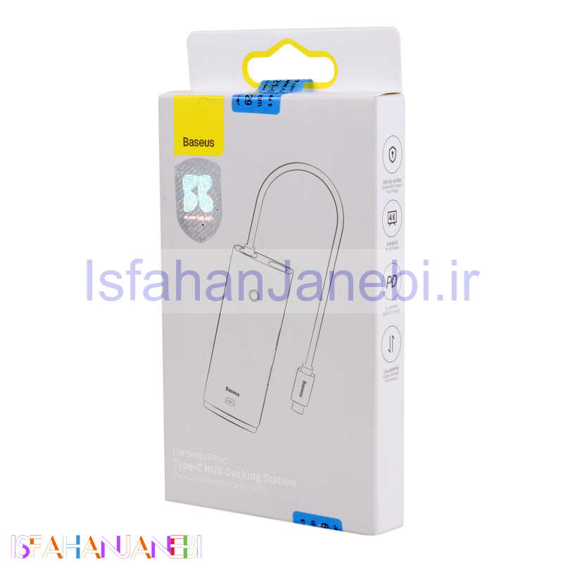 اصفهان جانبی-هاب 6 پورت Type-C باسئوس Lite Series WKQX05010