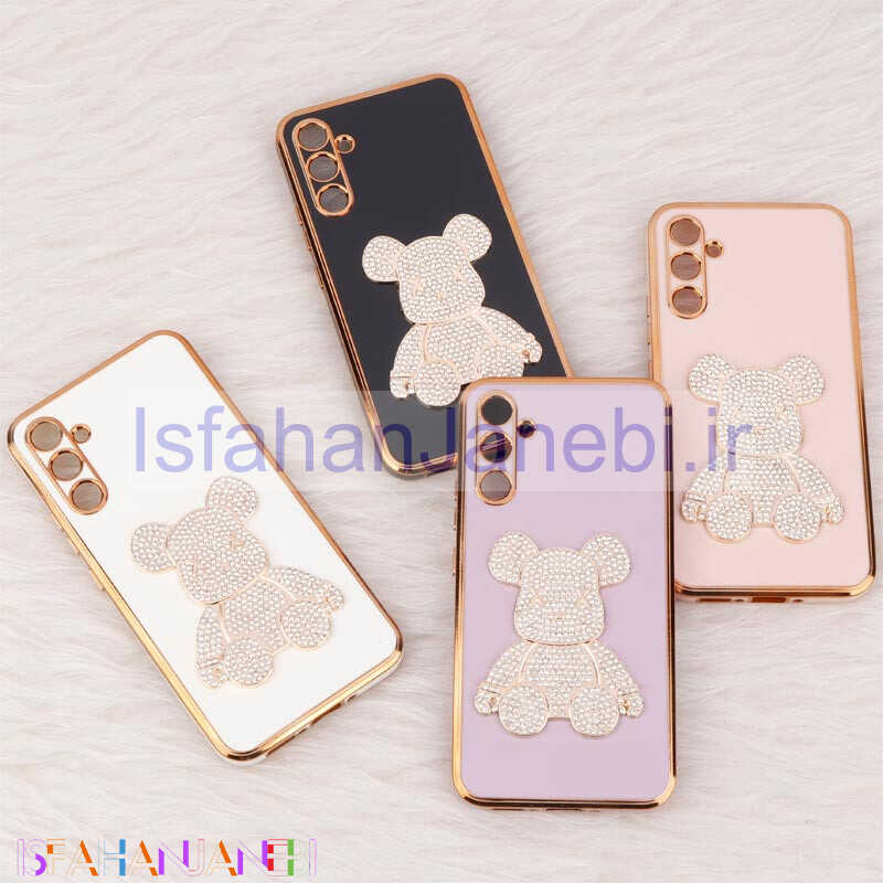 اصفهان جانبی-قاب My Case Power Bear نگین دار محافظ لنزدار Samsung Galaxy A34