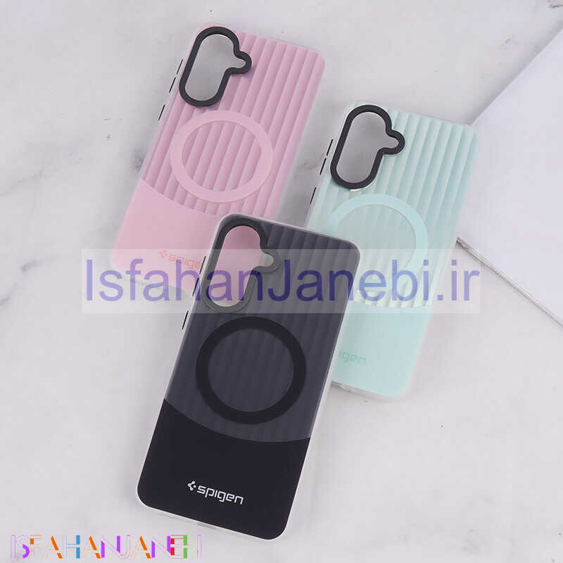 اصفهان جانبی-قاب Spigen 3D سامسونگ Galaxy A56 کرکره ای طرح مگ سیف