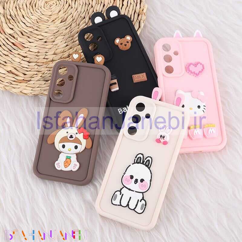 اصفهان جانبی-قاب سولید سامسونگ Galaxy A35 عروسکی گوش دار محافظ لنزدار