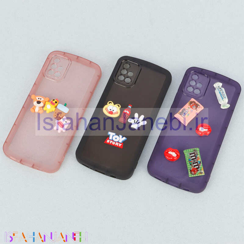 اصفهان جانبی-قاب متال ژله ای عروسک برجسته محافظ لنزدار Samsung Galaxy A51 4G