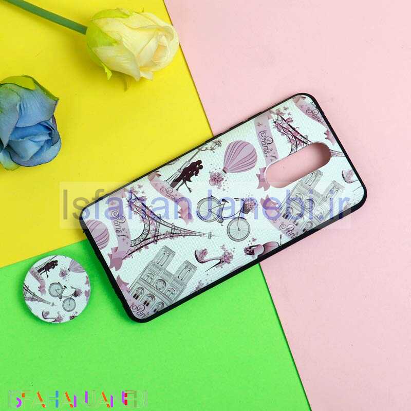 اصفهان جانبی-قاب فانتزی برجسته + پاپ سوکت طرح ایفل شیائومی Redmi 8 سری D