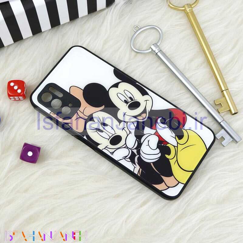 اصفهان جانبی-قاب محافظ لنزدار پشت گلسی طرحدار میکی موس Xiaomi Poco M3 Pro