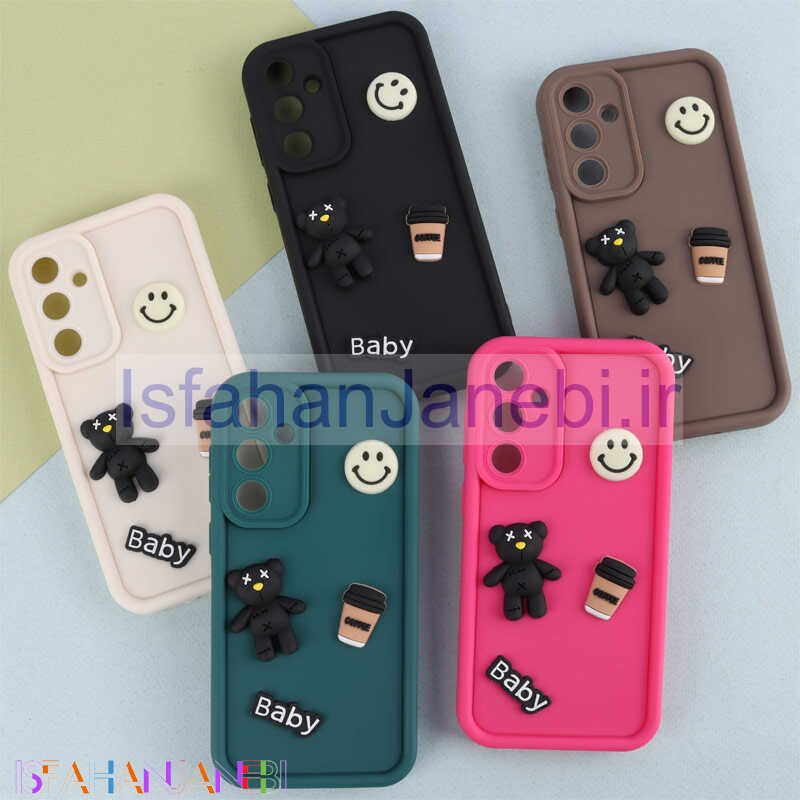 اصفهان جانبی-قاب سیلیکونی Fashion Case عروسک برجسته ریز محافظ لنزدار Samsung Galaxy S23 FE 5G
