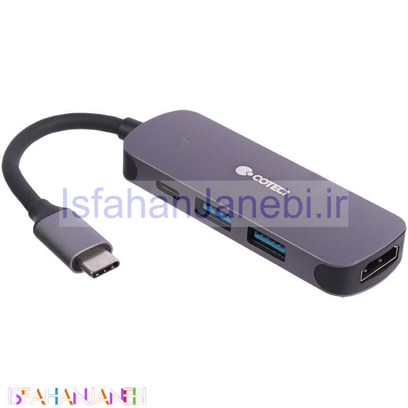 اصفهان جانبی-هاب 4 پورت Type-C کوتسی 16008
