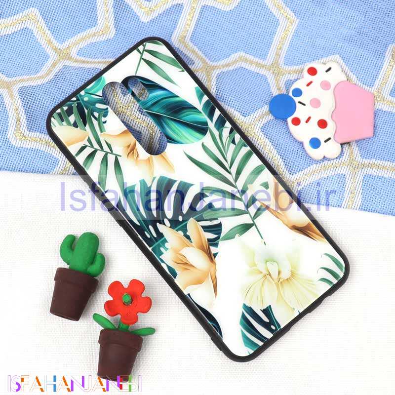 اصفهان جانبی-قاب پشت گلسی طرح برگ Xiaomi Redmi Note 8 Pro