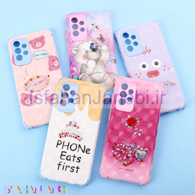 اصفهان جانبی-قاب فانتزی نگین دار کپسولی محافظ لنزدار Samsung Galaxy A52 / A52s