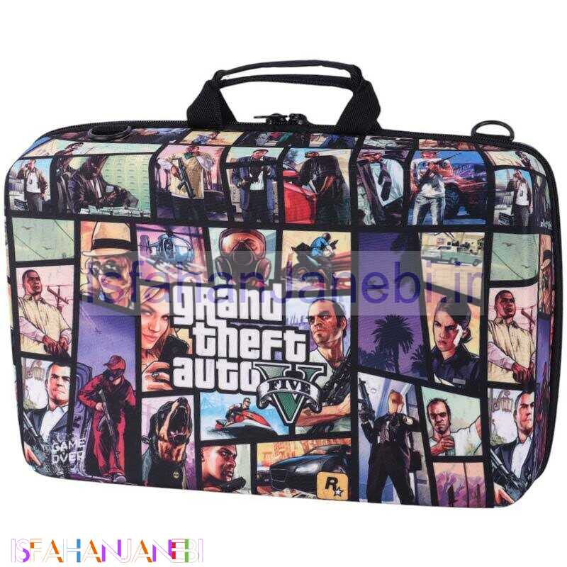 اصفهان جانبی-کیف کنسول بازی PS5 Slim طرح GTA V کد 4