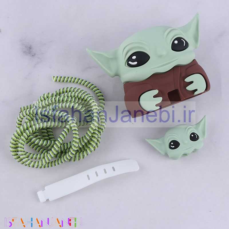 اصفهان جانبی-ست محافظ کابل و کلگی شارژر سامسونگ طرح بیبی یودا