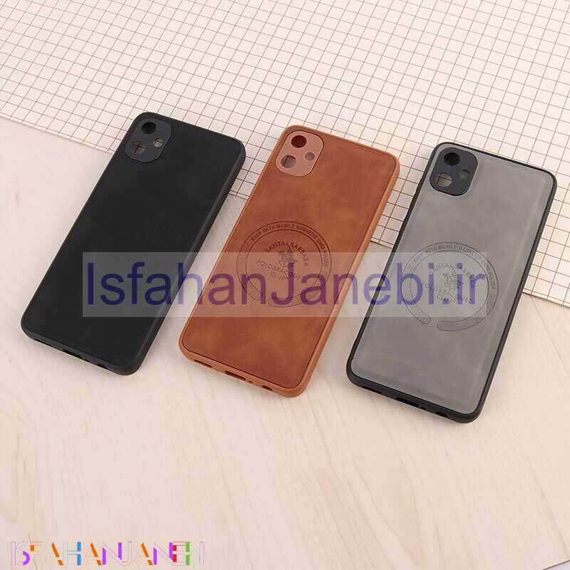 اصفهان جانبی-قاب چرمی Polo & Racquet Club سامسونگ Galaxy A05 طرح مگ سیف محافظ لنزدار