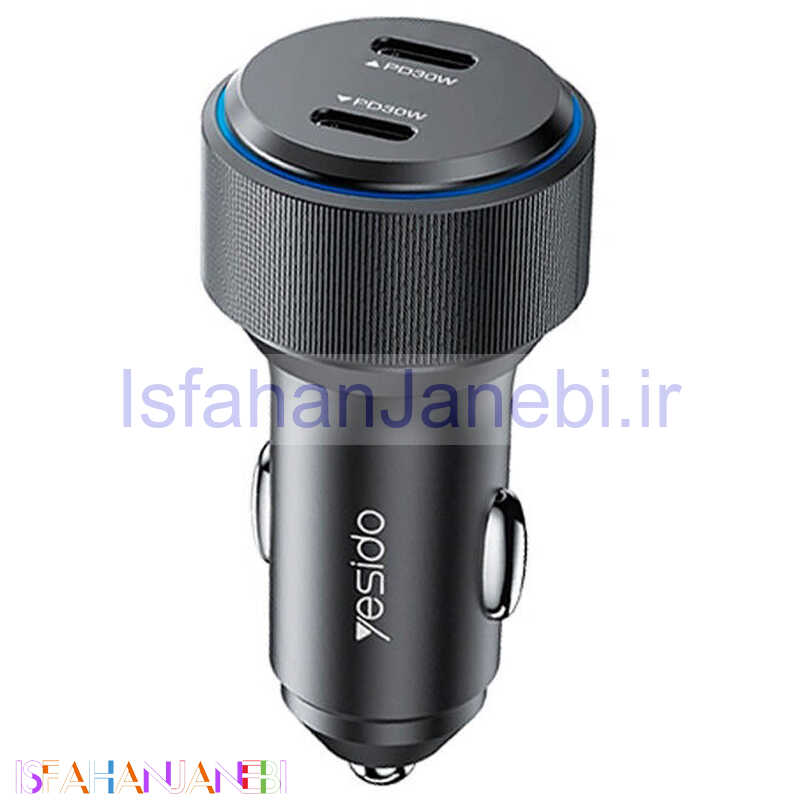 اصفهان جانبی-شارژر فندکی فست شارژ Yesido Y48 3A PD 60W