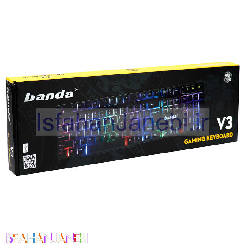 اصفهان جانبی-کیبورد گیمینگ باندا V3 RGB