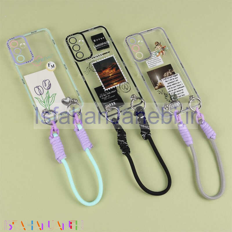 اصفهان جانبی-قاب شفاف ژله ای دستبندی محافظ لنزدار Samsung Galaxy A15