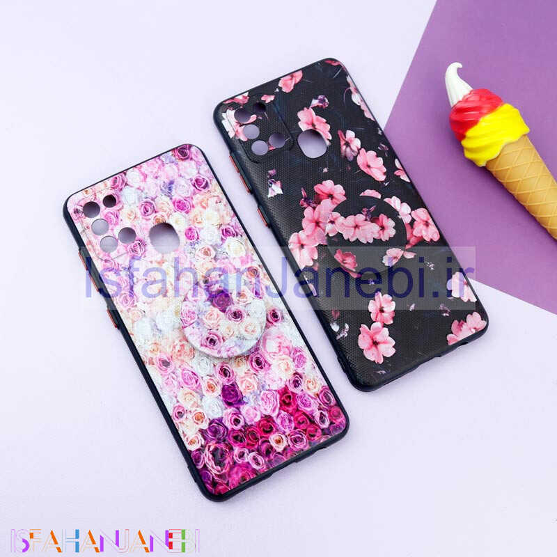 اصفهان جانبی-قاب فانتزی طرحدار دخترانه محافظ لنزدار + پاپ سوکت Samsung Galaxy A21s سری R
