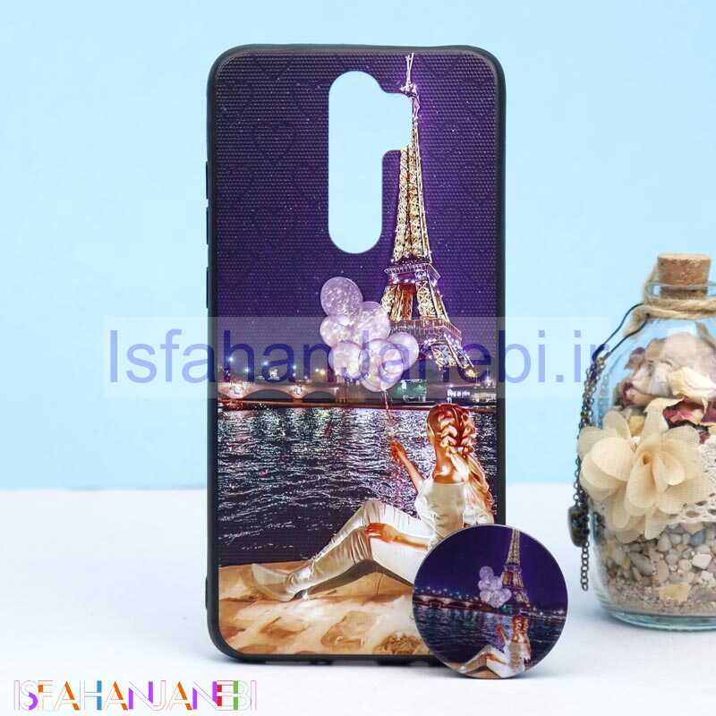 اصفهان جانبی-قاب طرحدار + پاپ سوکت Xiaomi Redmi Note 8 Pro کد2 سری B