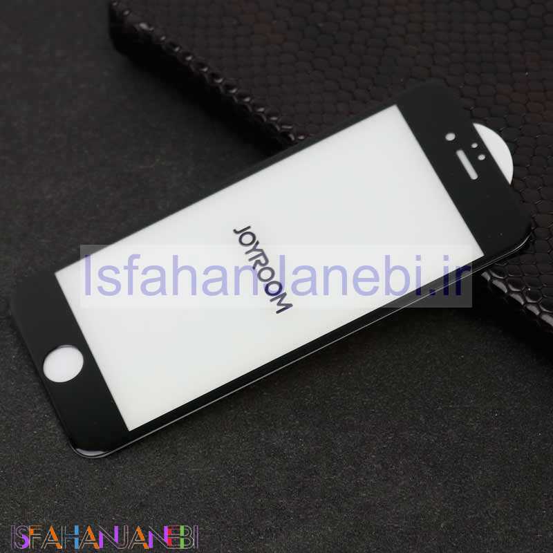 اصفهان جانبی-گلس تمام چسب Joyroom پکدار iPhone 6/6s مشکی