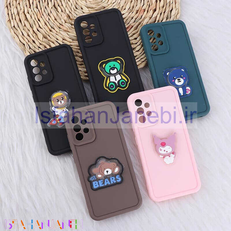 اصفهان جانبی-قاب سولید چراغ دار سامسونگ Galaxy A32 4G عروسکی برجسته محافظ لنزدار