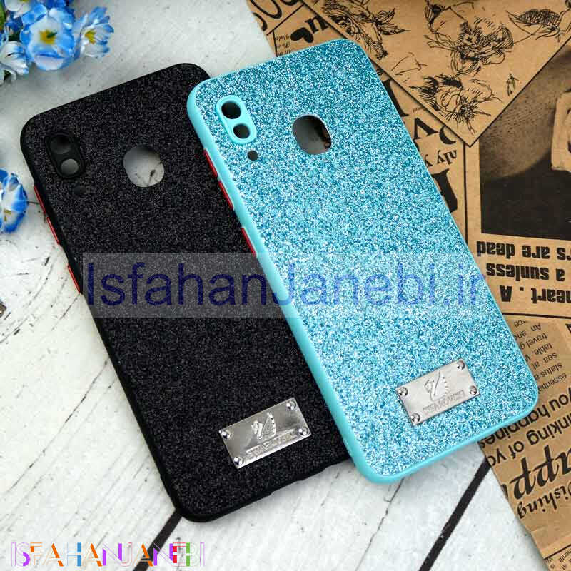 اصفهان جانبی-قاب شاینی Swarovski محافظ لنزدار Samsung Galaxy A20