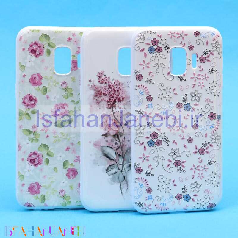 اصفهان جانبی-قاب فانتزی سفید طرح گل سامسونگ J2 Core