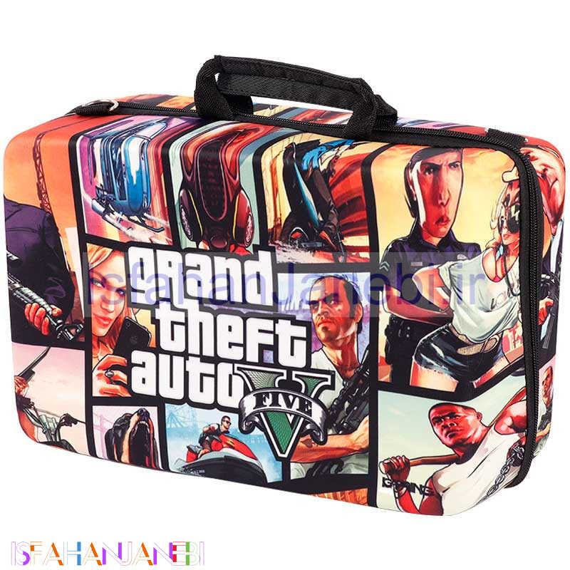 اصفهان جانبی-کیف کنسول بازی PS5 Slim طرح GTA V کد 3