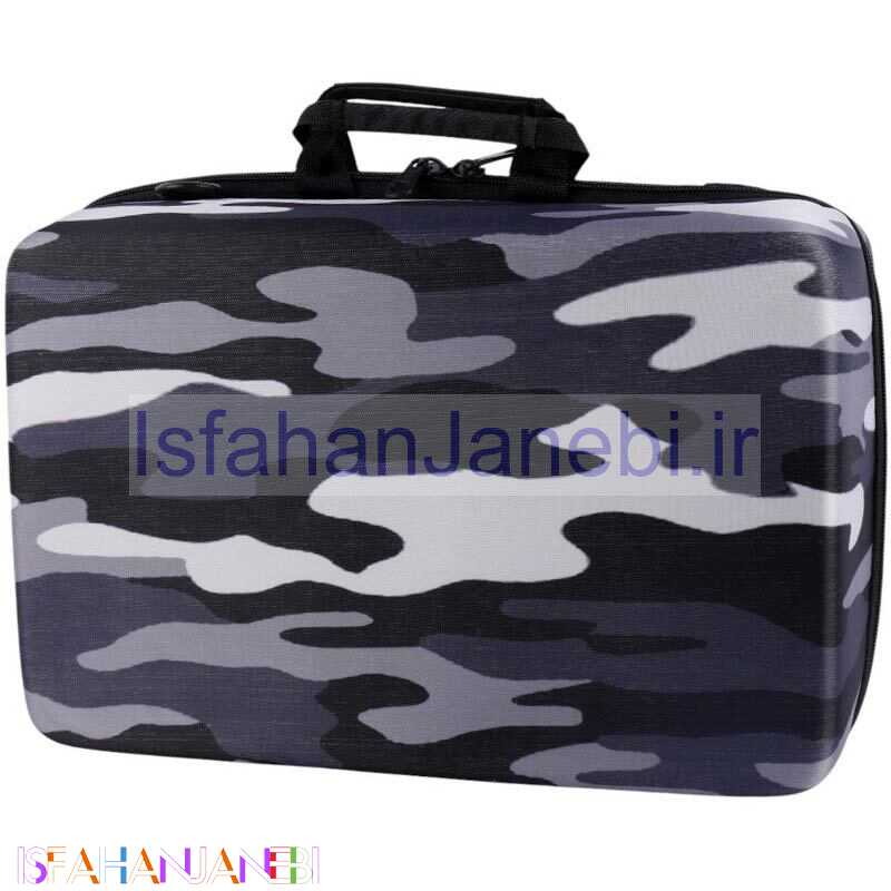 اصفهان جانبی-کیف کنسول بازی PS5 Slim طرح چریکی طوسی مشکی