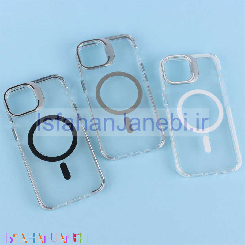 اصفهان جانبی-قاب PC Protection Case شفاف مگ سیف استندشو آیفون 13