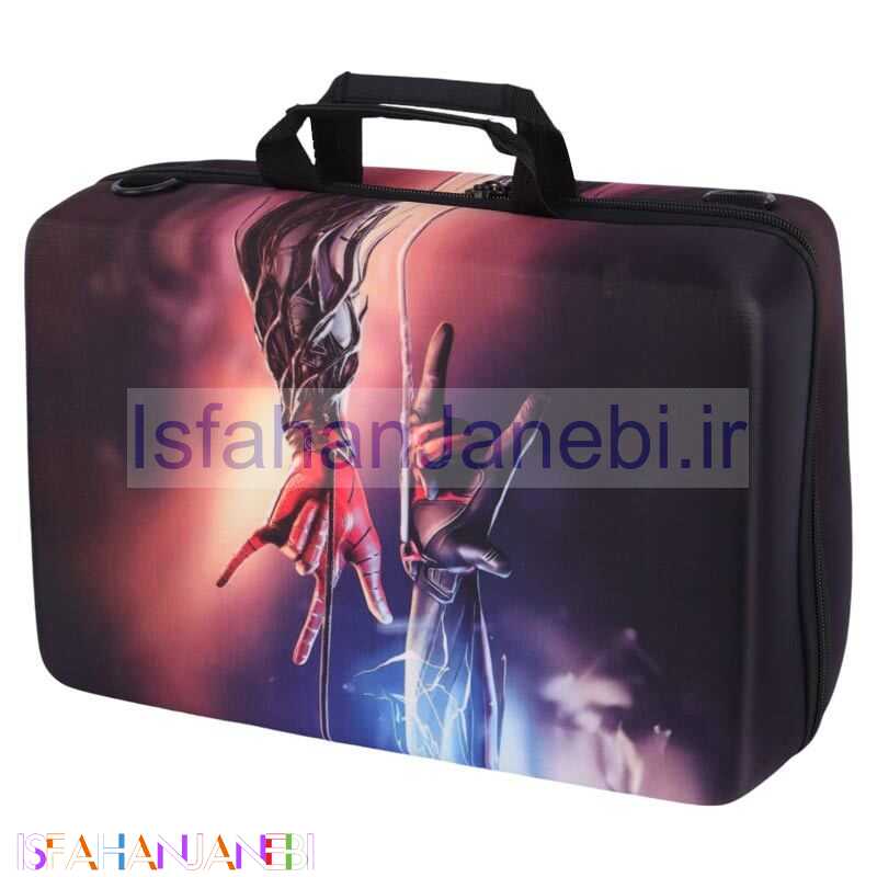 اصفهان جانبی-کیف کنسول بازی PS5 Slim طرح Spider Man کد 9