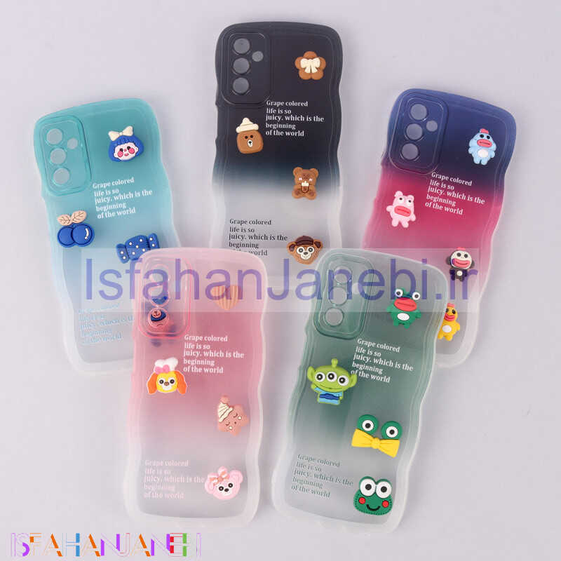 اصفهان جانبی-قاب عروسکی برجسته دو رنگ محافظ لنزدار Samsung Galaxy M52 5G