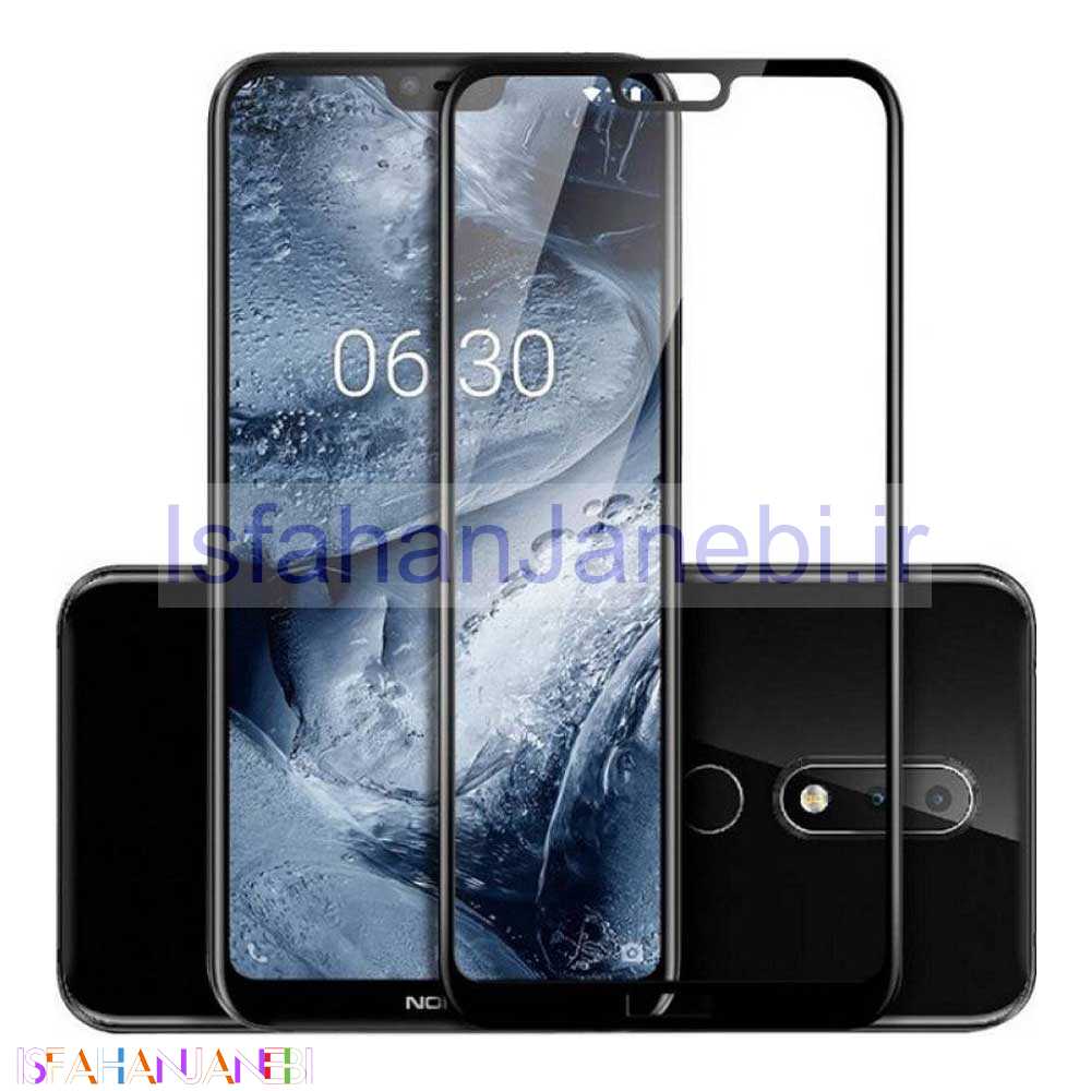 اصفهان جانبی-گلس تمام چسب Nokia 6.1 Plus مشکی
