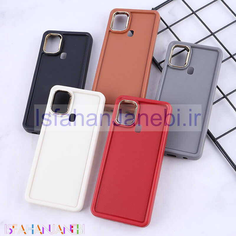 اصفهان جانبی-قاب سولید چرمی سامسونگ Galaxy A21s دور محافظ متال