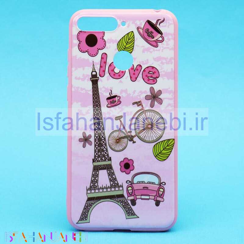 اصفهان جانبی-قاب فانتزی برجسته صورتی طرح مختلف هواوی Y6 Prime 2018