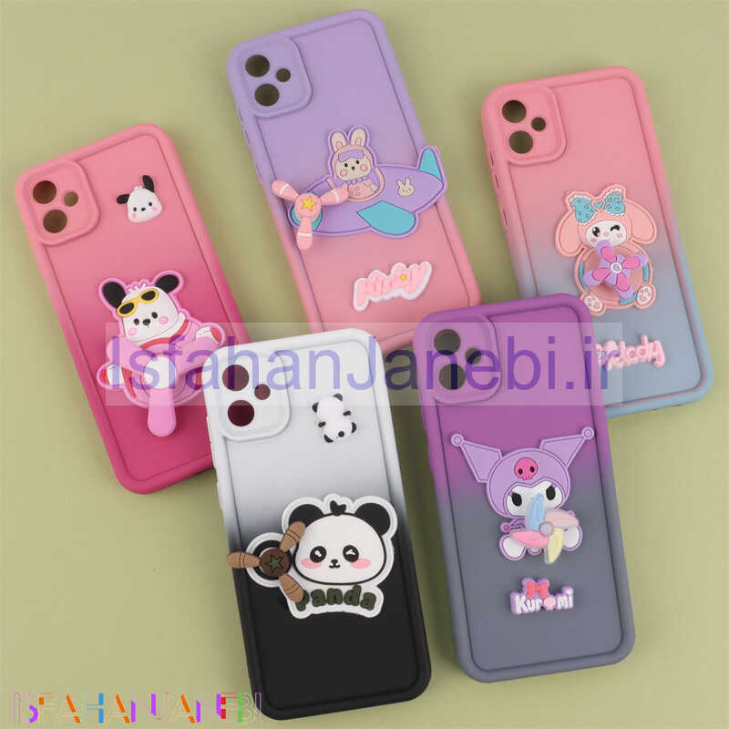 اصفهان جانبی-قاب سیلیکونی سامسونگ Galaxy A05 اسپینردار محافظ لنزدار دورنگ