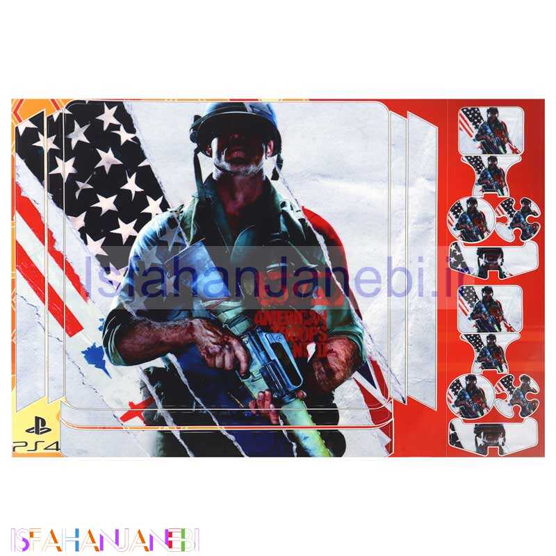 اصفهان جانبی-اسکین پلی استیشن 4 اسلیم طرح Call Of Duty American Troops