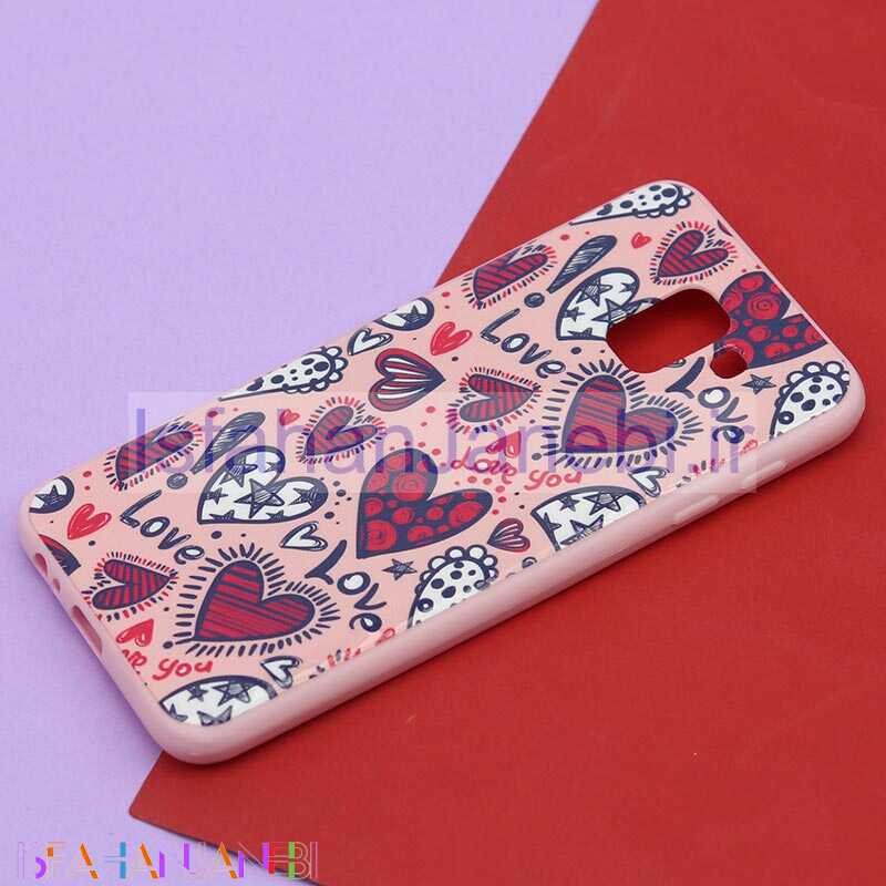 اصفهان جانبی-قاب فانتزی برجسته صورتی طرح مختلف سامسونگ J6