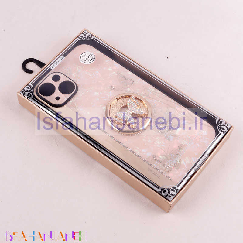 اصفهان جانبی-قاب طرح پروانه ای محافظ لنزدار برجسته پاپ سوکت دار iPhone 14 Plus