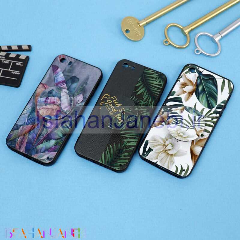 اصفهان جانبی-قاب فانتزی برجسته + پاپ سوکت طرح گل آیفون iPhone 5/5s سری D