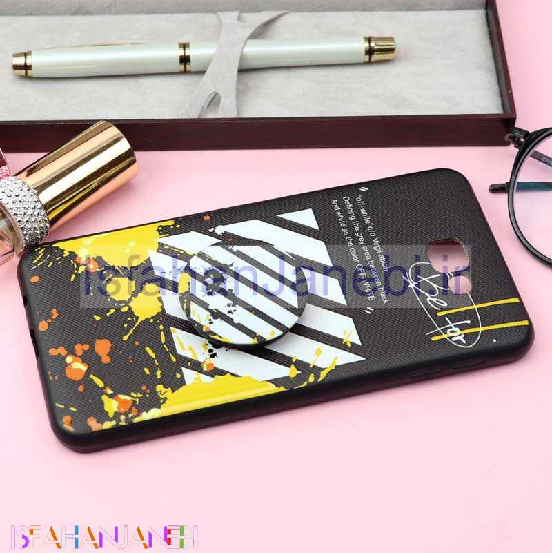 اصفهان جانبی-قاب فانتزی برجسته + پاپ سوکت کد18 سامسونگ J7 Prime
